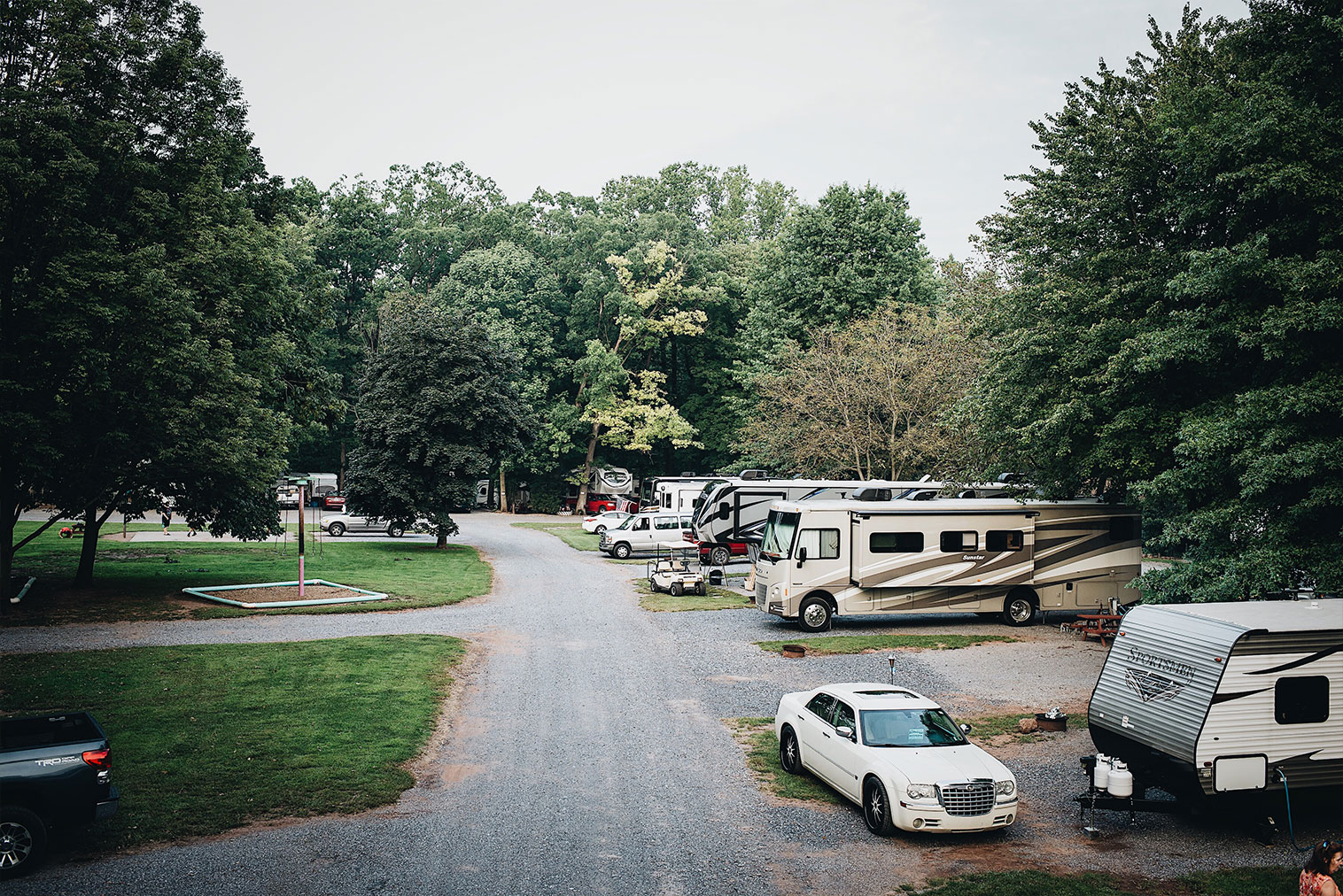 campsites at pinch pond campground